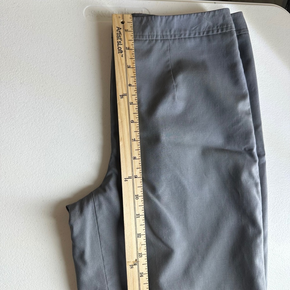Talbots Stretch Dress Pants Size 4‎ Gray Wool Silk Straight Leg Career Slacks - Picture 11 of 14